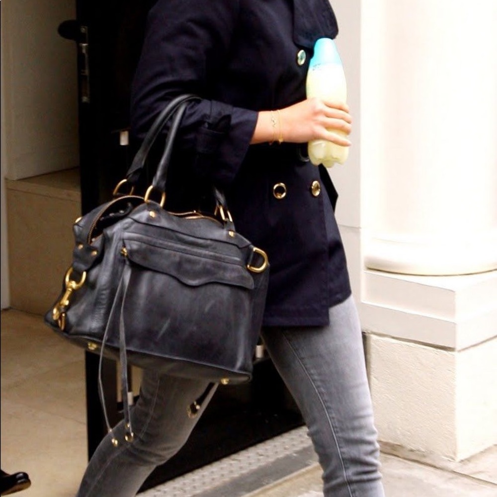 Rebecca Minkoff Morning After Black Satchel Leather Bag